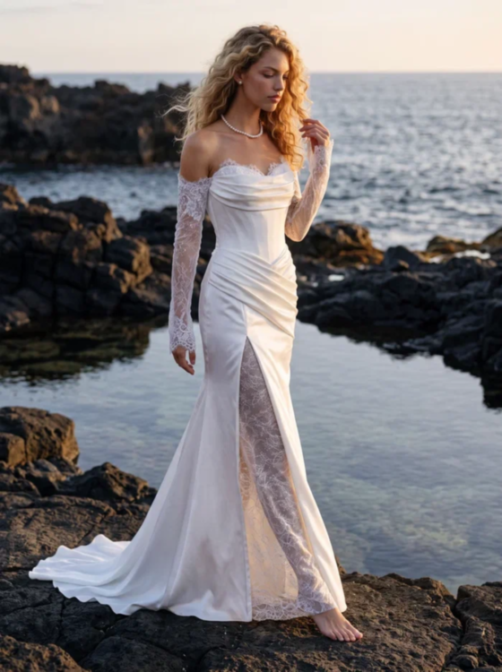 Cвадебное платье Грэйс с ркавами